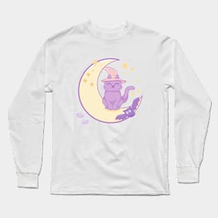 Kitty on the moon Long Sleeve T-Shirt